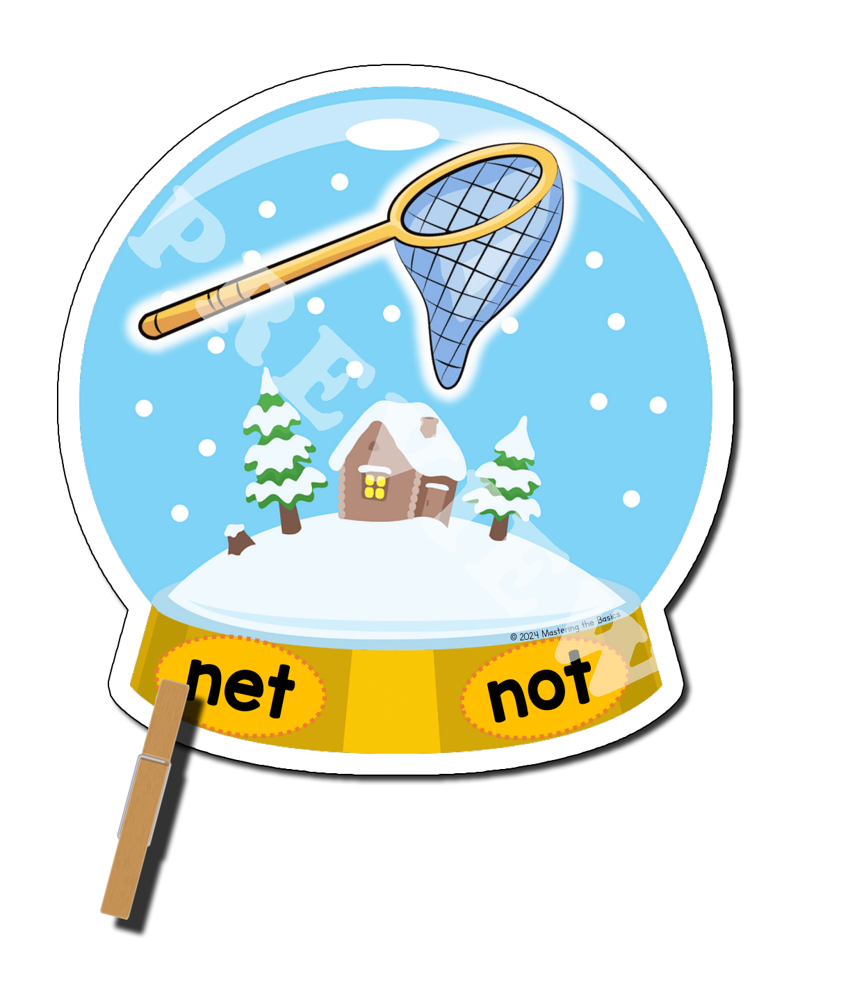 Snow Globe CVC Clip Cards